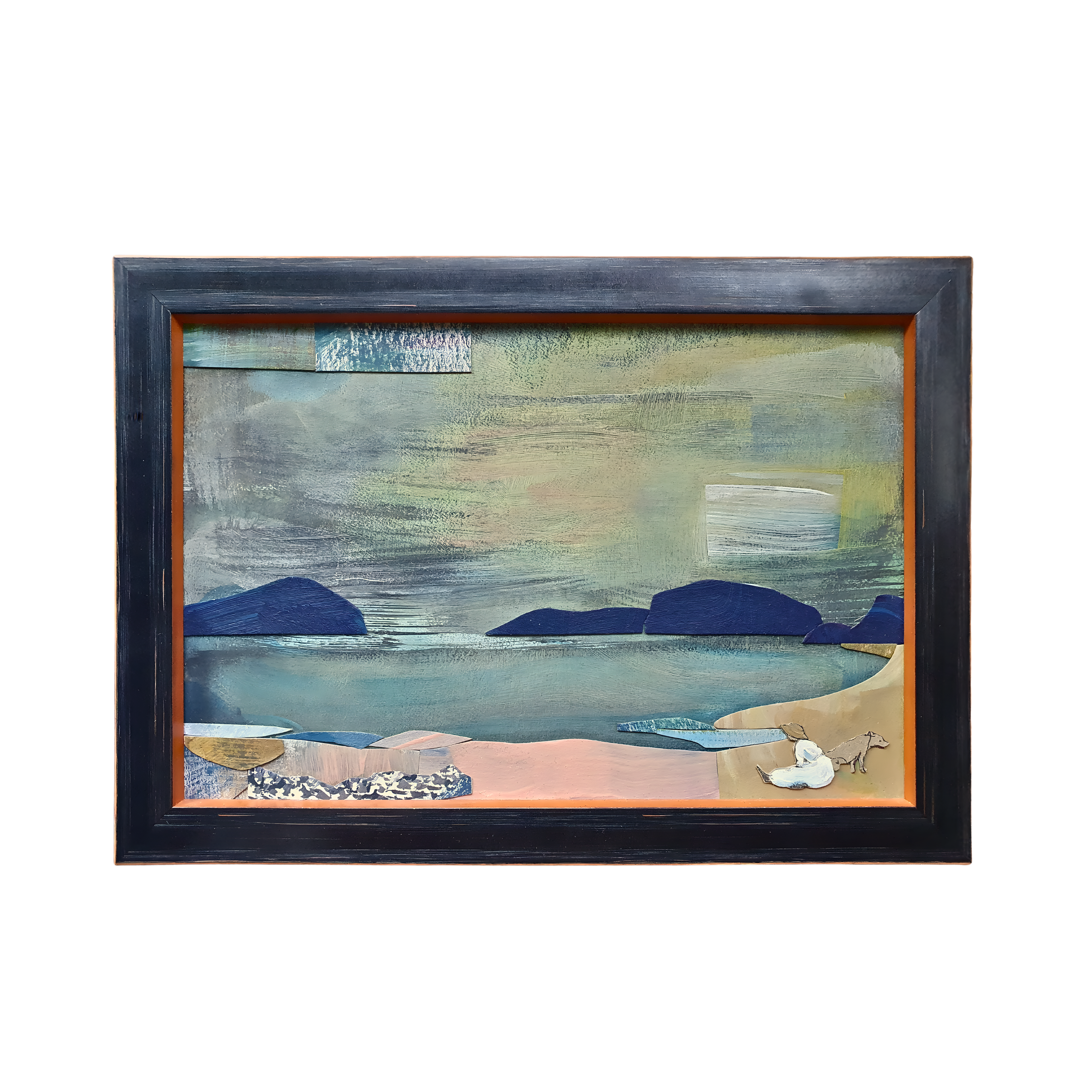 Meri yksin suuri (Framed Original Collage)