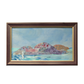 Swimmer (Framed Original Collage)